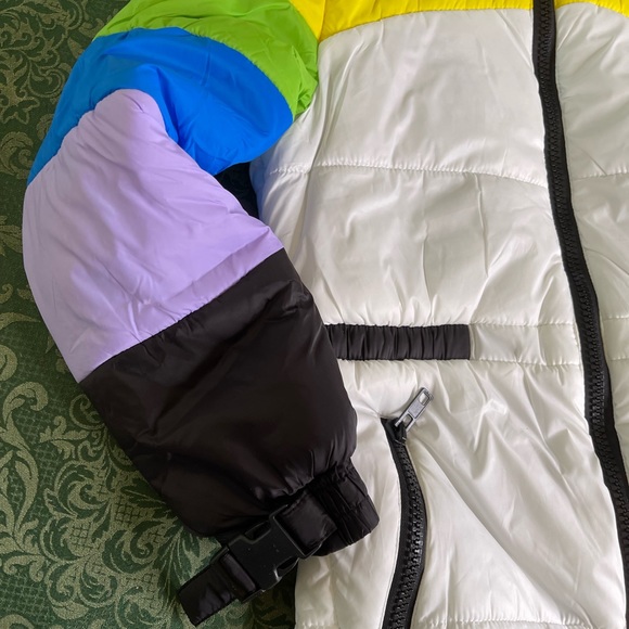 NWT XS Dolls kill Delias Sweet Retreat rainbow pride snow suit bibs puffer coat - Picture 4 of 11